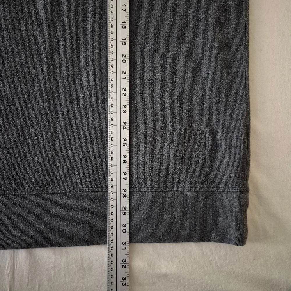 Banana‎ Republic Mens Gray Double Knit Utility Henley Popover Sweater L Tall